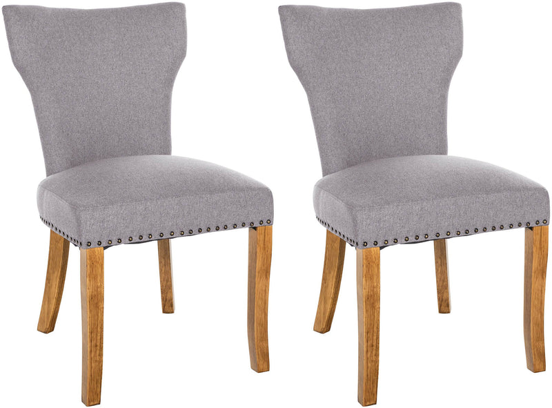 Set of 2 dining chairs Zadar fabric