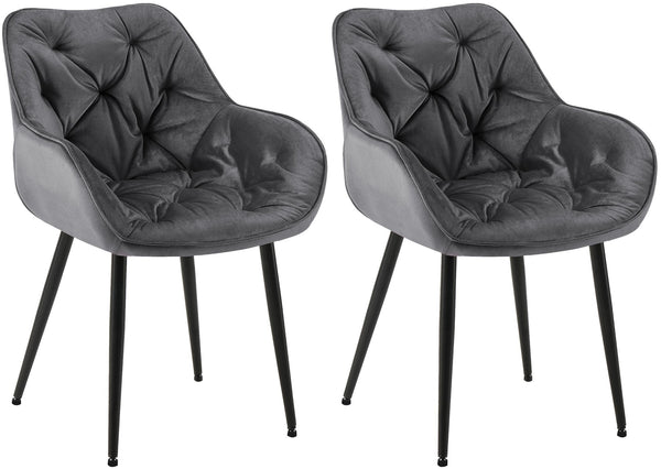 Set of 2 chairs Tanna velvet