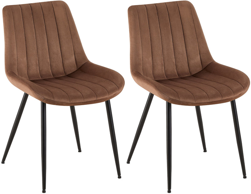 Set van 2 Rahden fluwelen stoelen