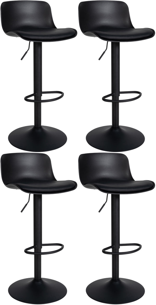 Set of 4 bar stools Almada imitation leather