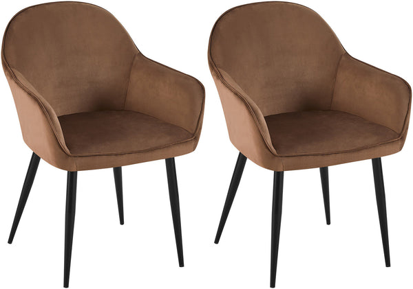 Set of 2 dining chairs Boise velvet