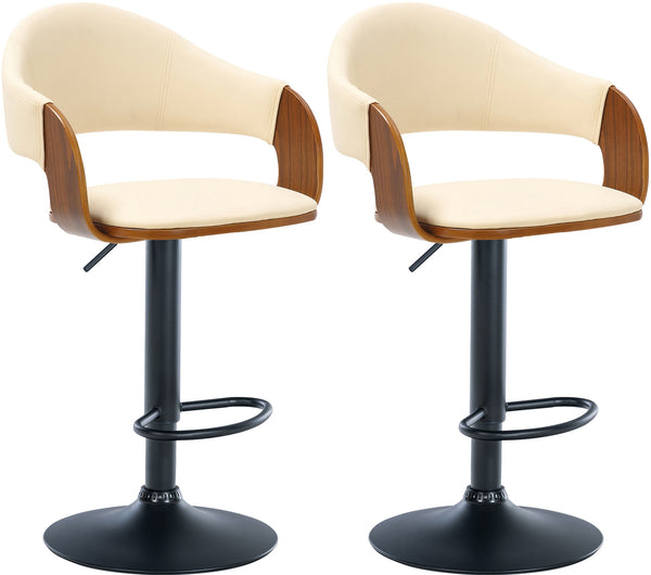Set of 2 bar stools Nilse imitation leather