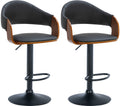 Set of 2 bar stools Nilse imitation leather