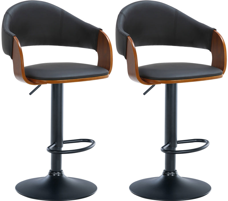 Set of 2 bar stools Nilse imitation leather