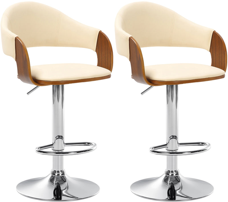 Set of 2 bar stools Nilse imitation leather