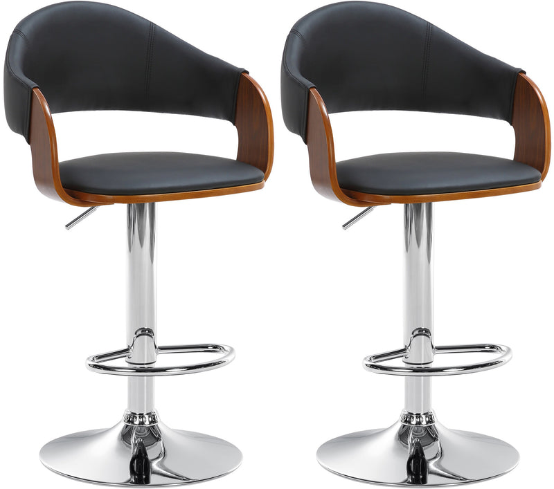 Set of 2 bar stools Nilse imitation leather