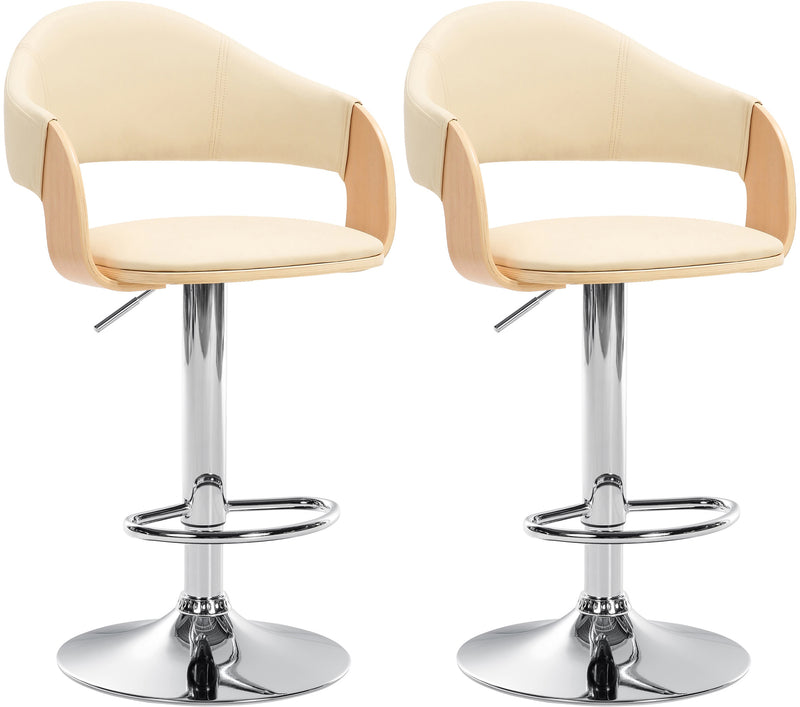 Set of 2 bar stools Nilse imitation leather