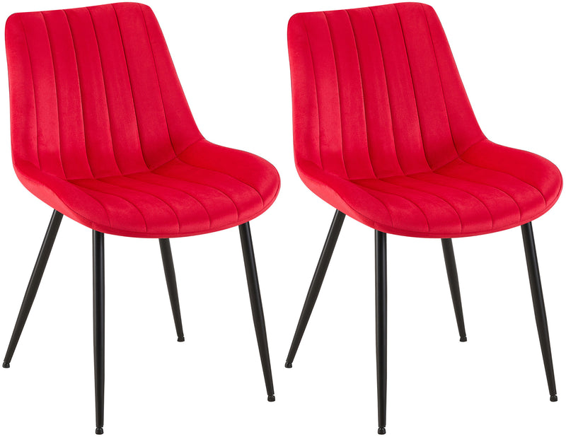 Set van 2 Rahden fluwelen stoelen