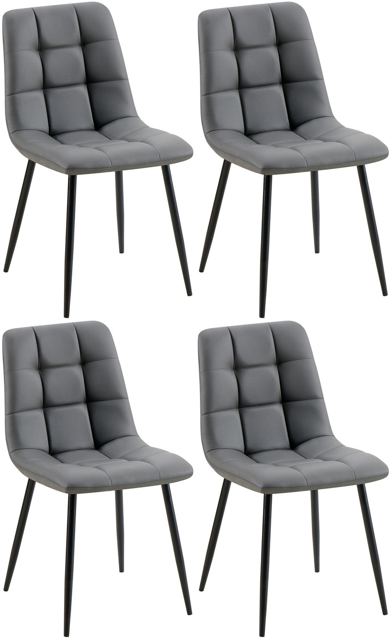 Set of 4 dining chairs Antibes faux leather