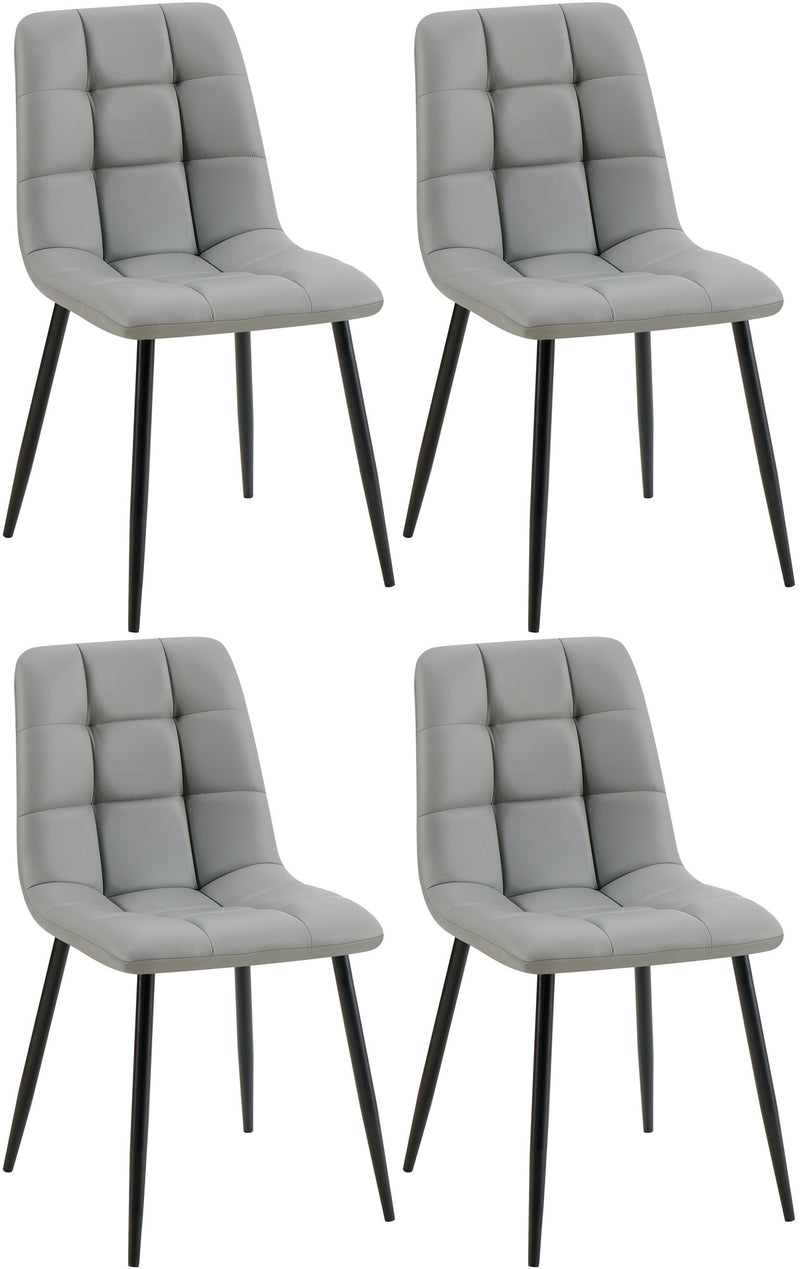 Set of 4 dining chairs Antibes faux leather