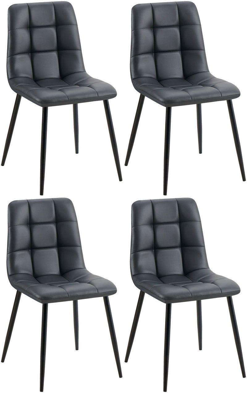 Set of 4 dining chairs Antibes faux leather