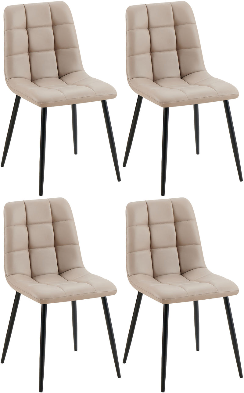 Set of 4 dining chairs Antibes faux leather