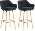 Set of 2 bar stools Grant with fabric cover