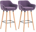 Set of 2 bar stools Grant with fabric cover