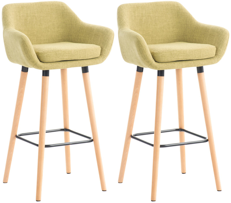 Set of 2 bar stools Grant with fabric cover