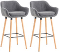 Set of 2 bar stools Grant with fabric cover