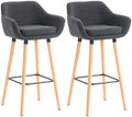 Set of 2 bar stools Grant with fabric cover