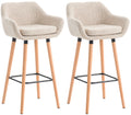 Set of 2 bar stools Grant with fabric cover