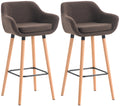 Set of 2 bar stools Grant with fabric cover