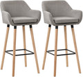 Set of 2 bar stools Grant with fabric cover