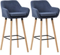 Set of 2 bar stools Grant with fabric cover