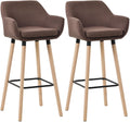 Set of 2 bar stools Grant with fabric cover