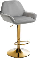 Bar stool Braga gold velvet