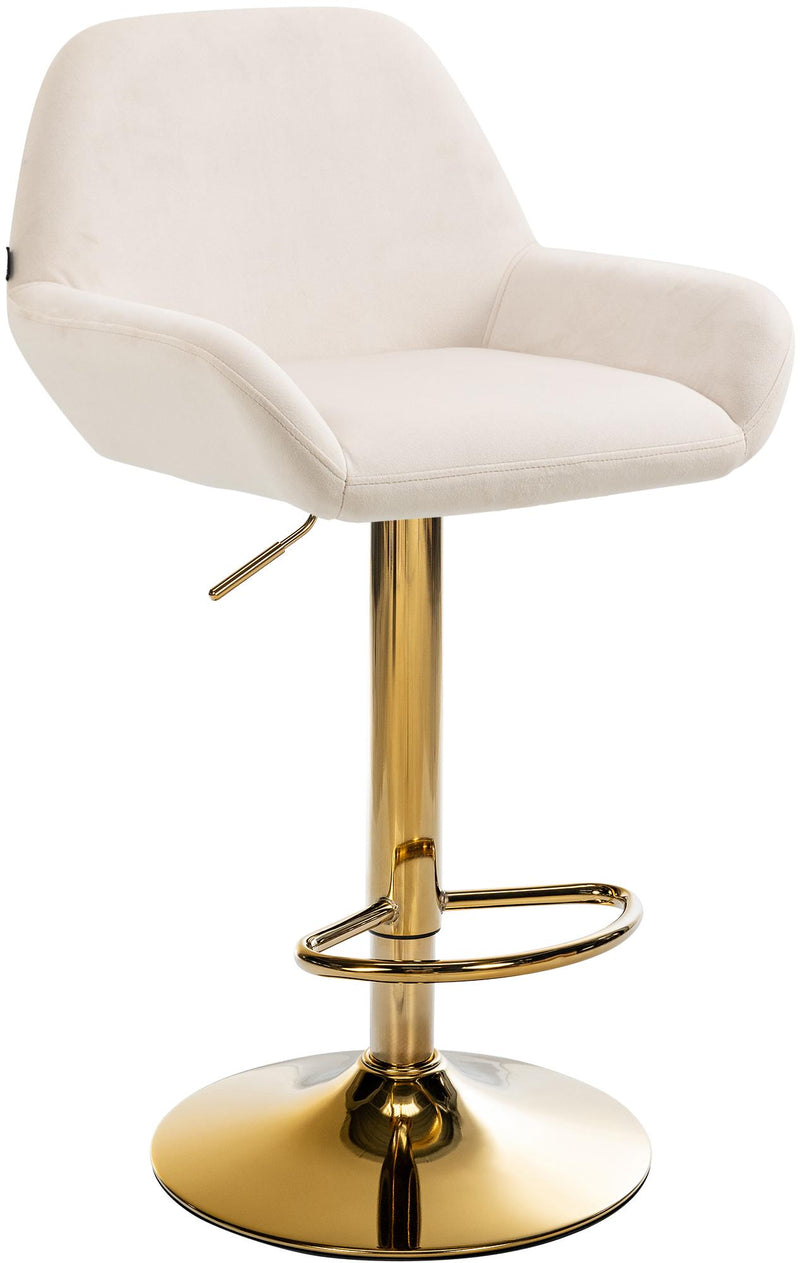 Bar stool Braga gold velvet