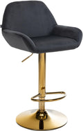 Bar stool Braga gold velvet