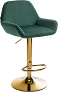 Bar stool Braga gold velvet