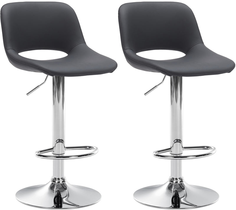 Set of 2 Camden bar stools in faux leather