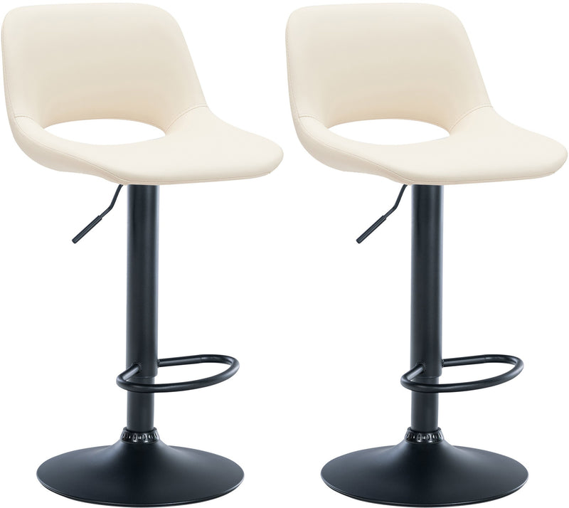 Set of 2 Camden bar stools in faux leather