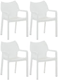 Set of 4 Diva garden chairs with armrests