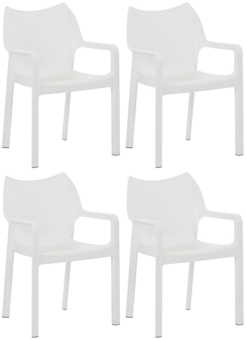 Set of 4 Diva garden chairs with armrests