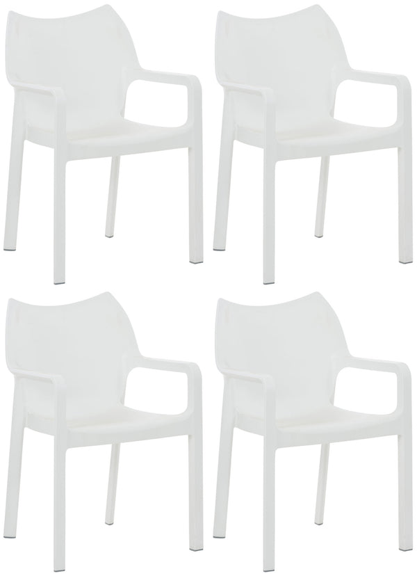 Set of 4 Diva garden chairs with armrests