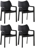 Set of 4 Diva garden chairs with armrests