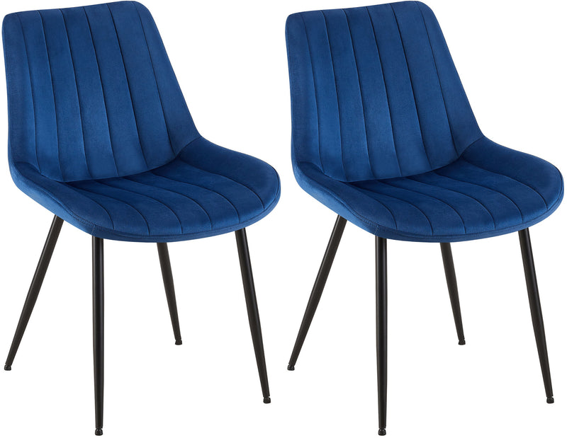 Set van 2 Rahden fluwelen stoelen