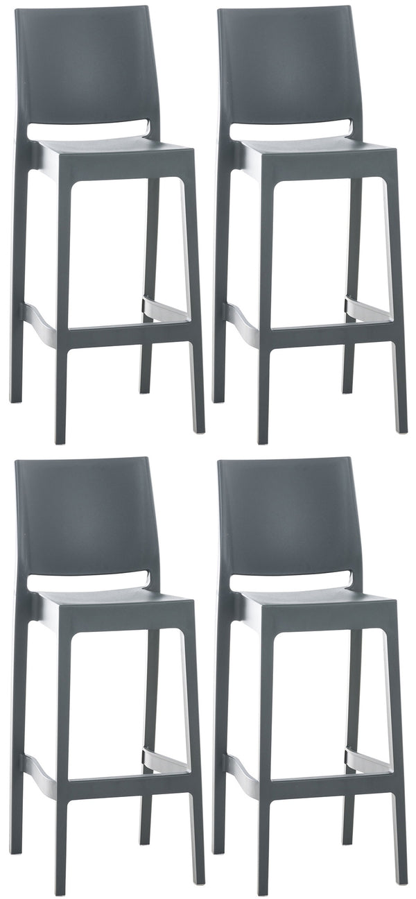 Set of 4 bar stools Maya plastic