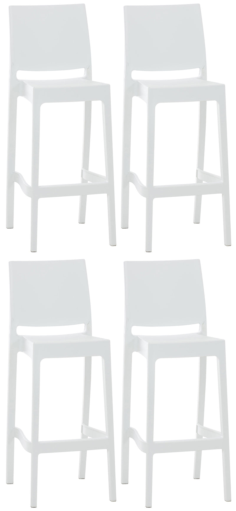 Set of 4 bar stools Maya plastic