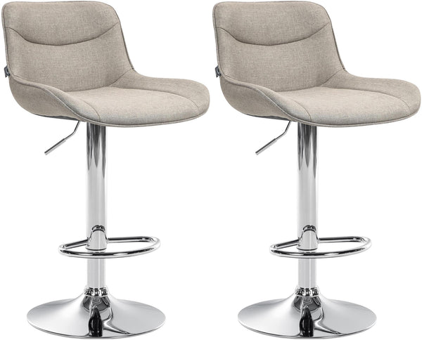 Set of 2 bar stools Vonore fabric