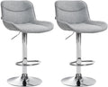 Set of 2 bar stools Vonore fabric