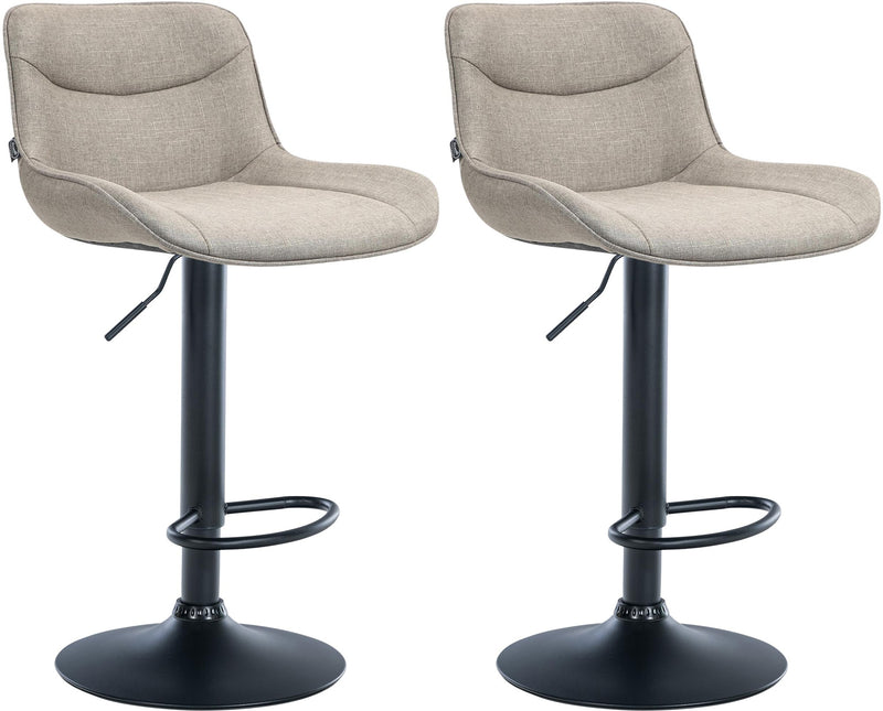 Set of 2 bar stools Vonore fabric