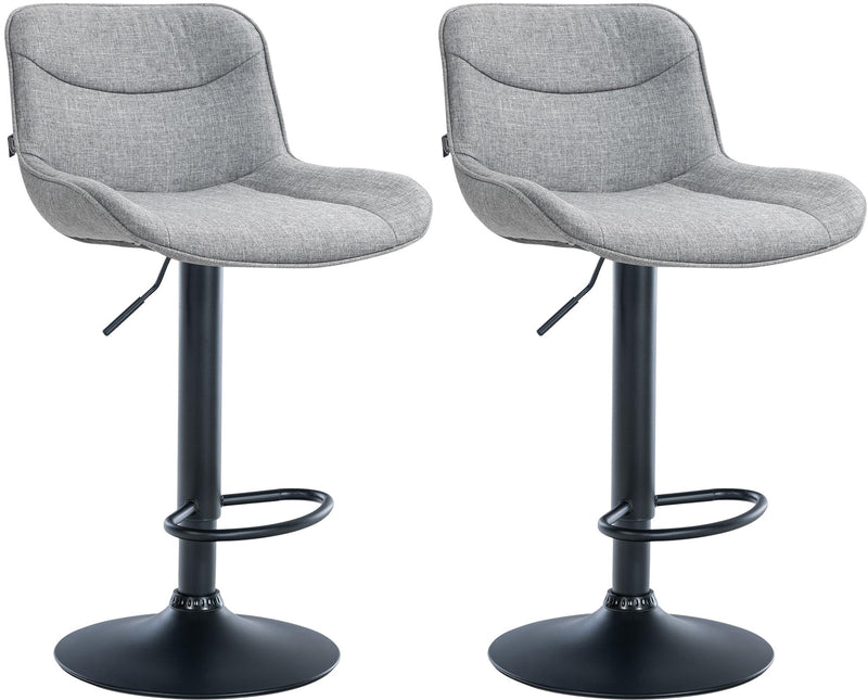 Set of 2 bar stools Vonore fabric