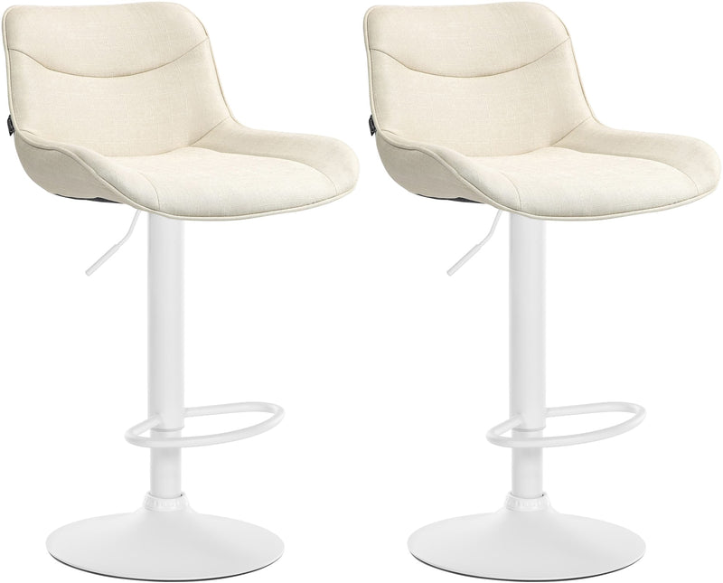 Set of 2 bar stools Vonore fabric