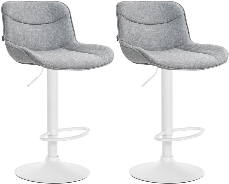 Set of 2 bar stools Vonore fabric