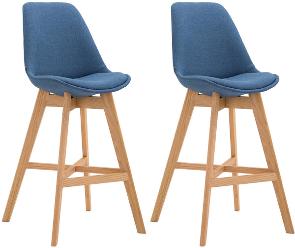 Set of 2 bar stools Cannes fabric