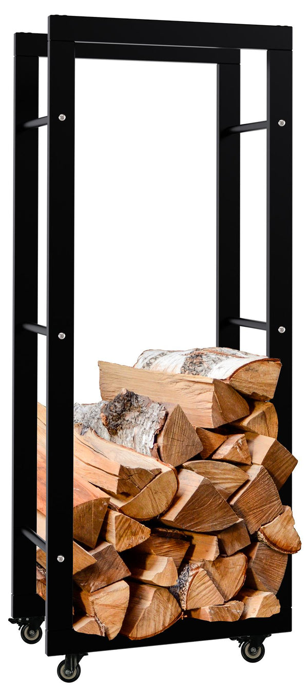 Keri firewood rack with wheels