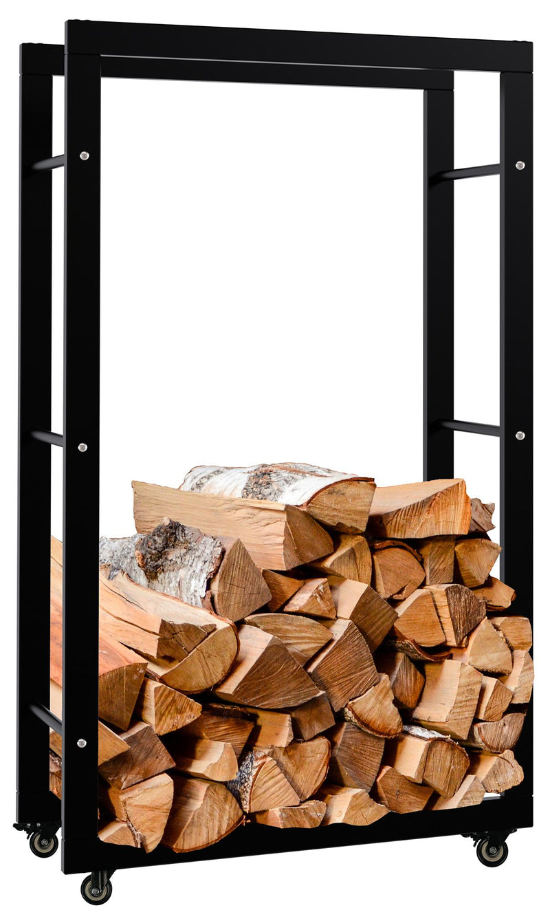 Keri firewood rack with wheels