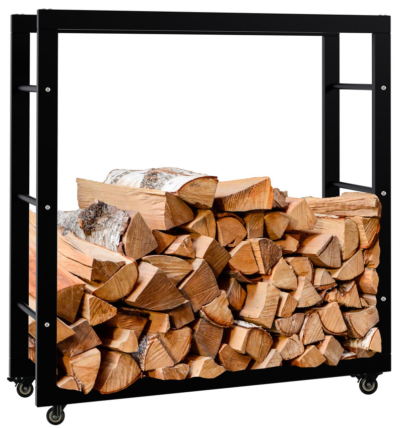 Keri firewood rack with wheels