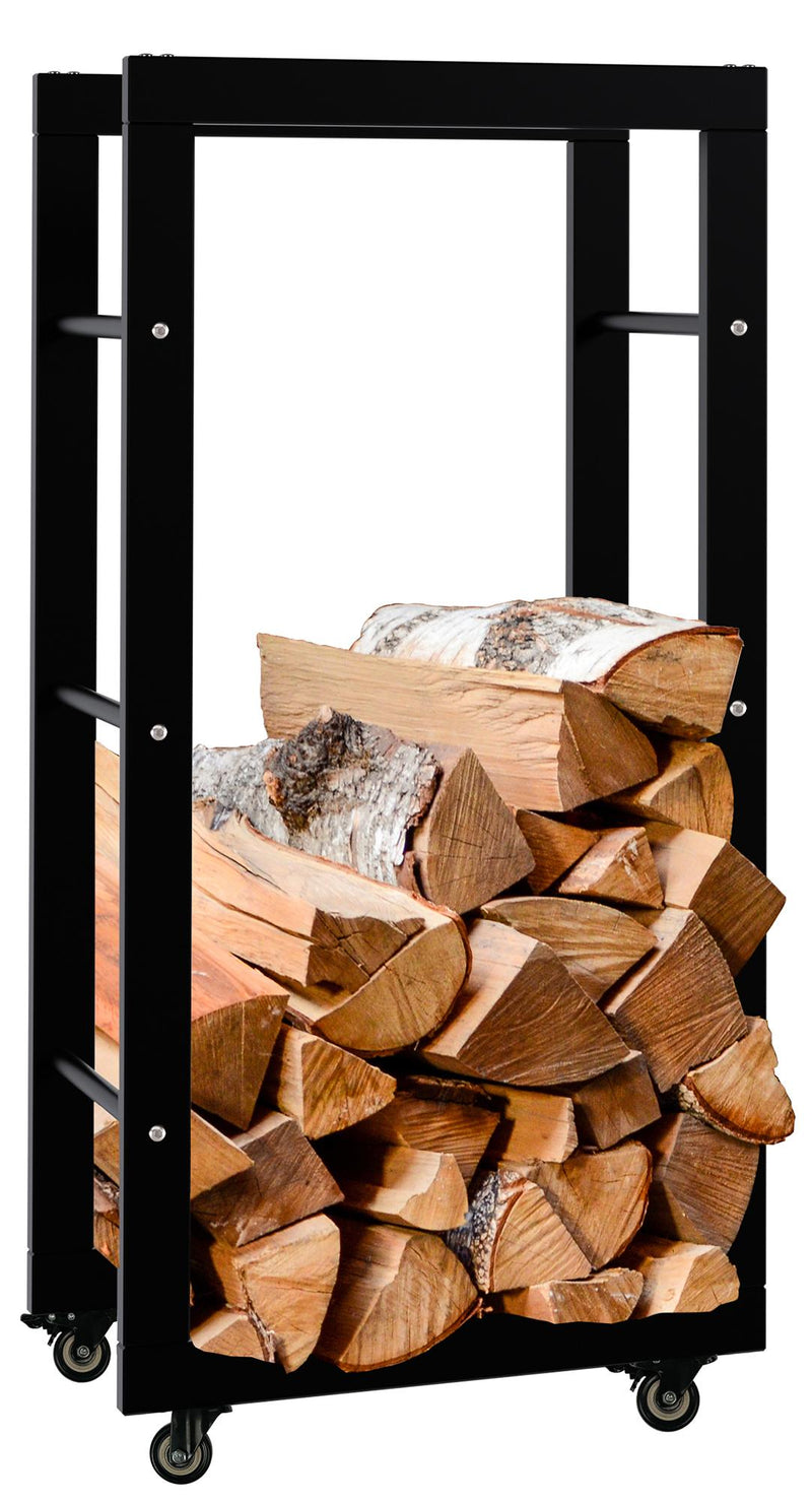 Keri firewood rack with wheels